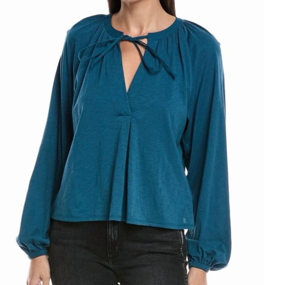 Womens Nation LTD Chiara Blouse Blue Size M EUC!